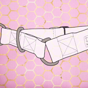 Obroża półzaciskowa | Bee pink
